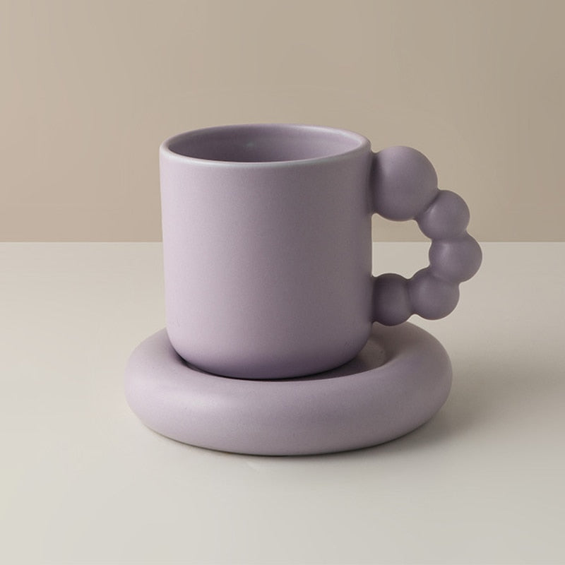 Ceramic Creative Coffee Cup with tray