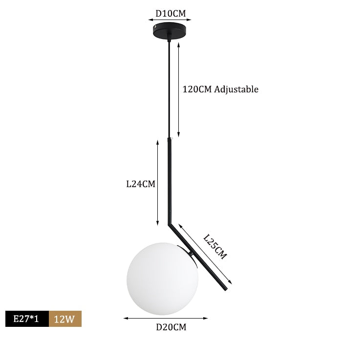 Nordic Glass Ball Pendant Lights