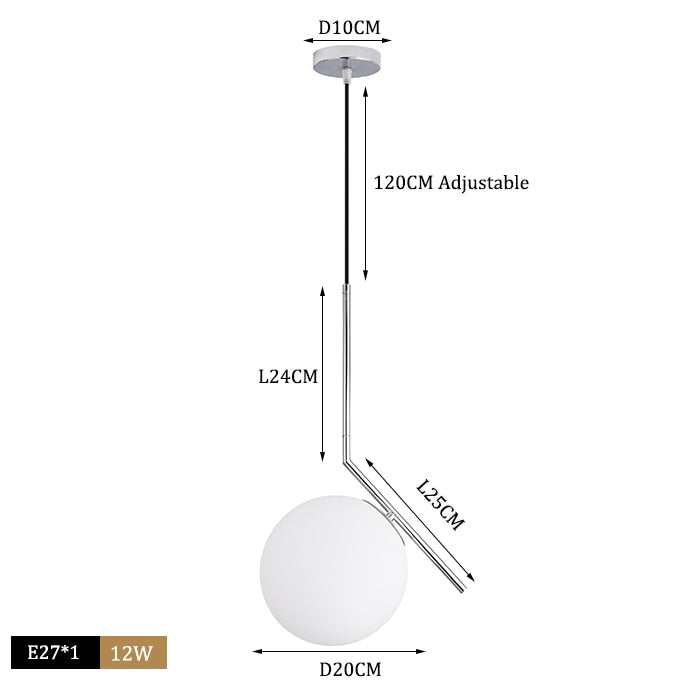 Nordic Glass Ball Pendant Lights