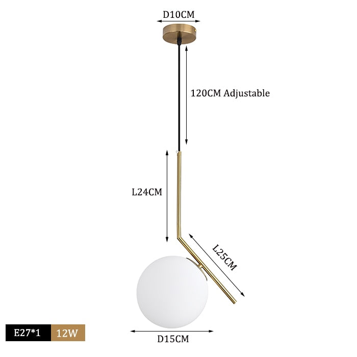 Nordic Glass Ball Pendant Lights