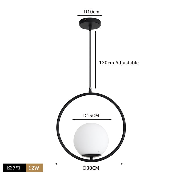 Nordic Glass Ball Pendant Lights