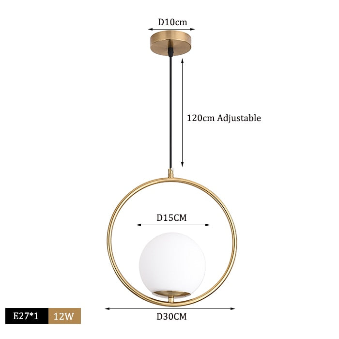 Nordic Glass Ball Pendant Lights