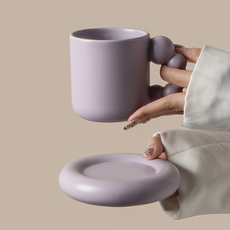 Ceramic Creative Coffee Cup with tray