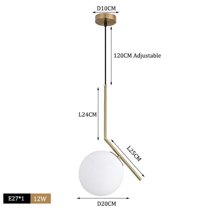 Nordic Glass Ball Pendant Lights