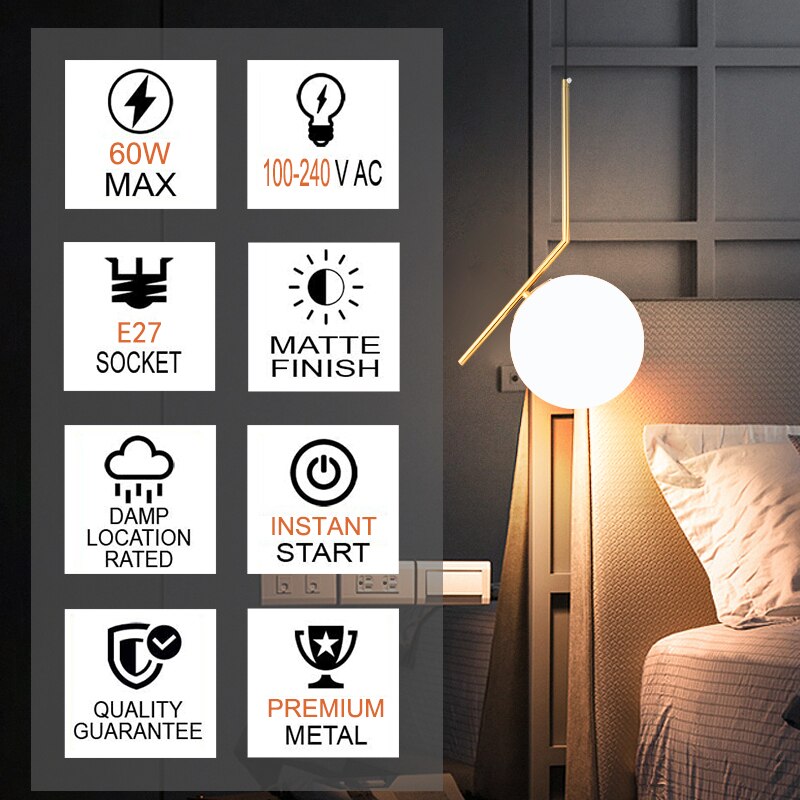 Nordic Glass Ball Pendant Lights