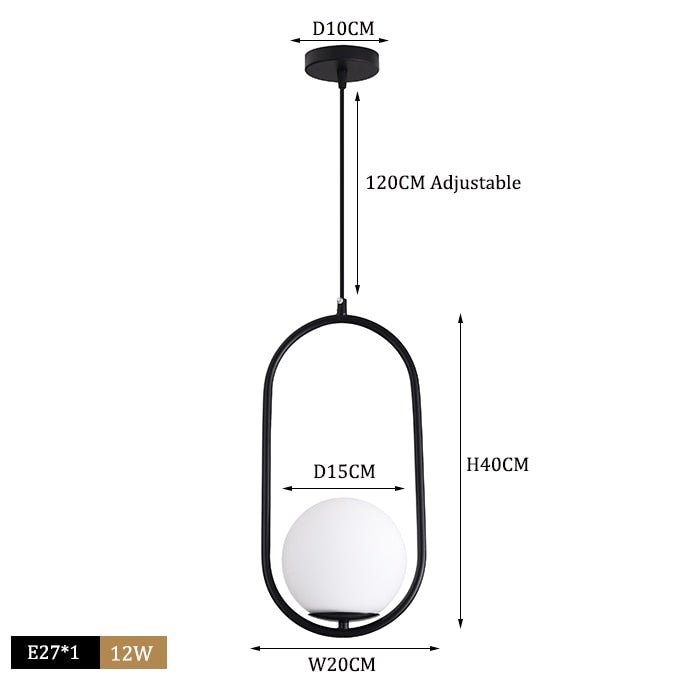 Nordic Glass Ball Pendant Lights