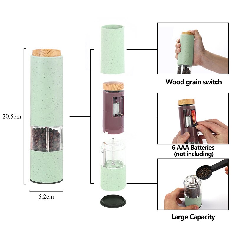 Electric Salt Pepper Grinder Set