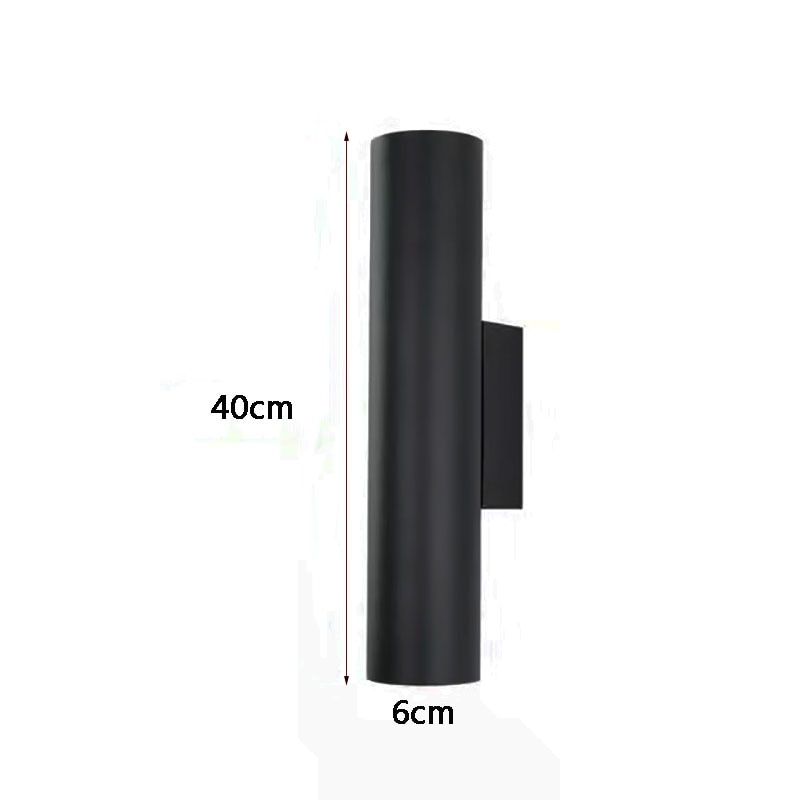 Single-tube cylindrical wall lamp