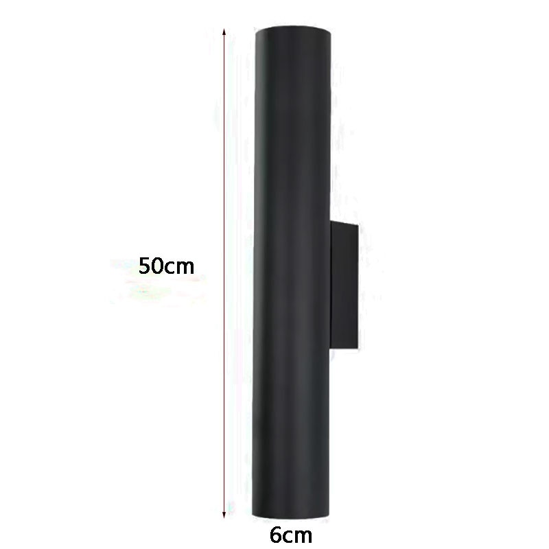 Single-tube cylindrical wall lamp