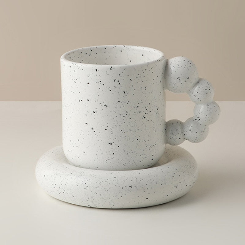 Ceramic Creative Coffee Cup with tray