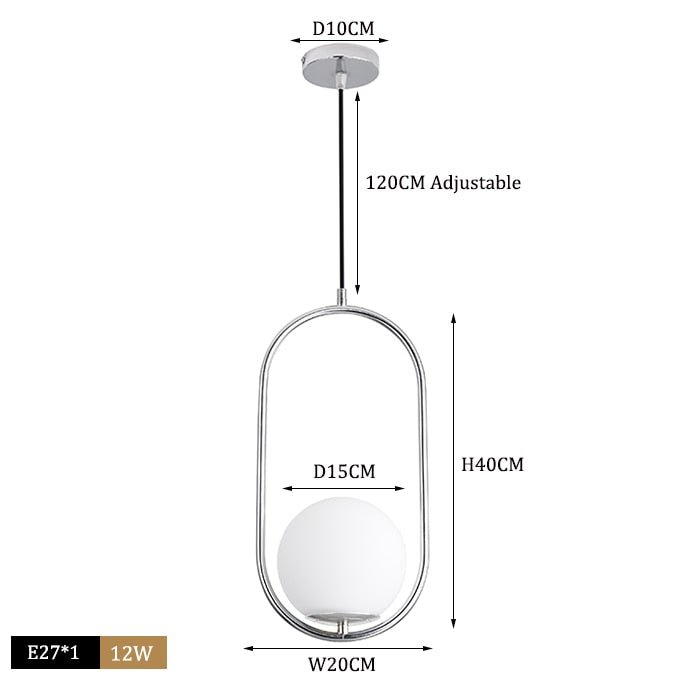 Nordic Glass Ball Pendant Lights