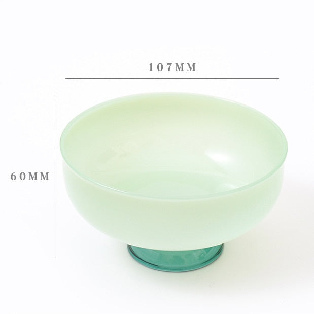 Colorful glass tableware soup bowl