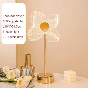 Gold Acrylic Butterfly LED Lamp