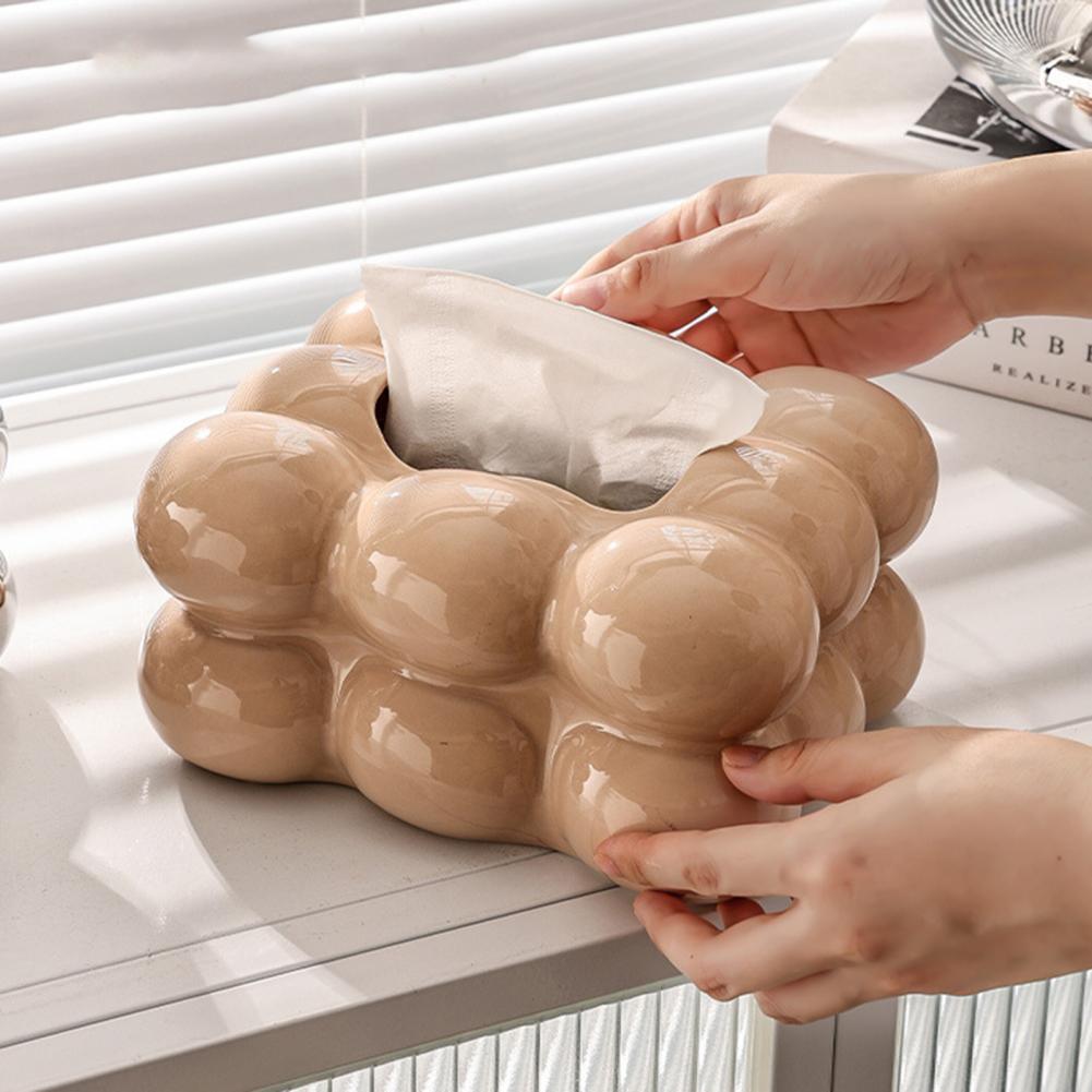 Marshmallow Ceramic Tissue Box