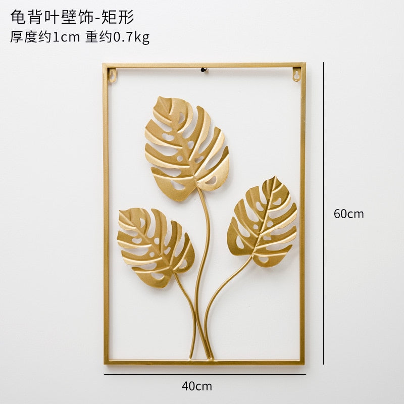 Nordic non-perforated metal wall decor