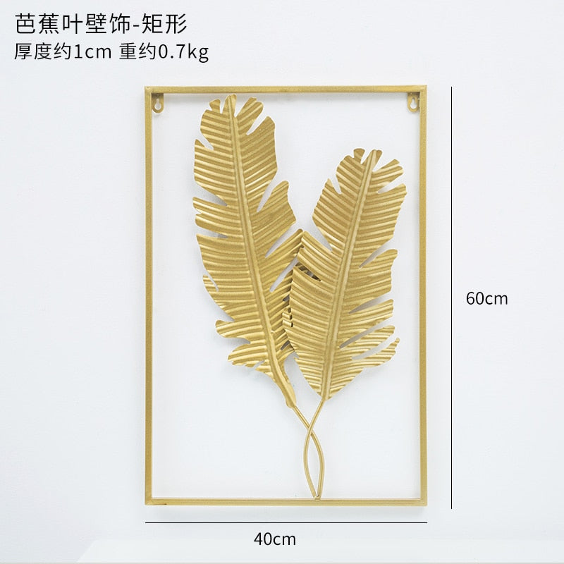 Nordic non-perforated metal wall decor