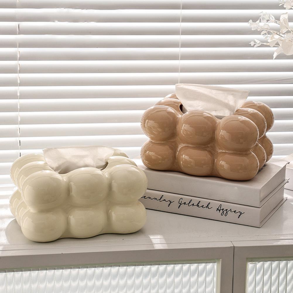Marshmallow Ceramic Tissue Box