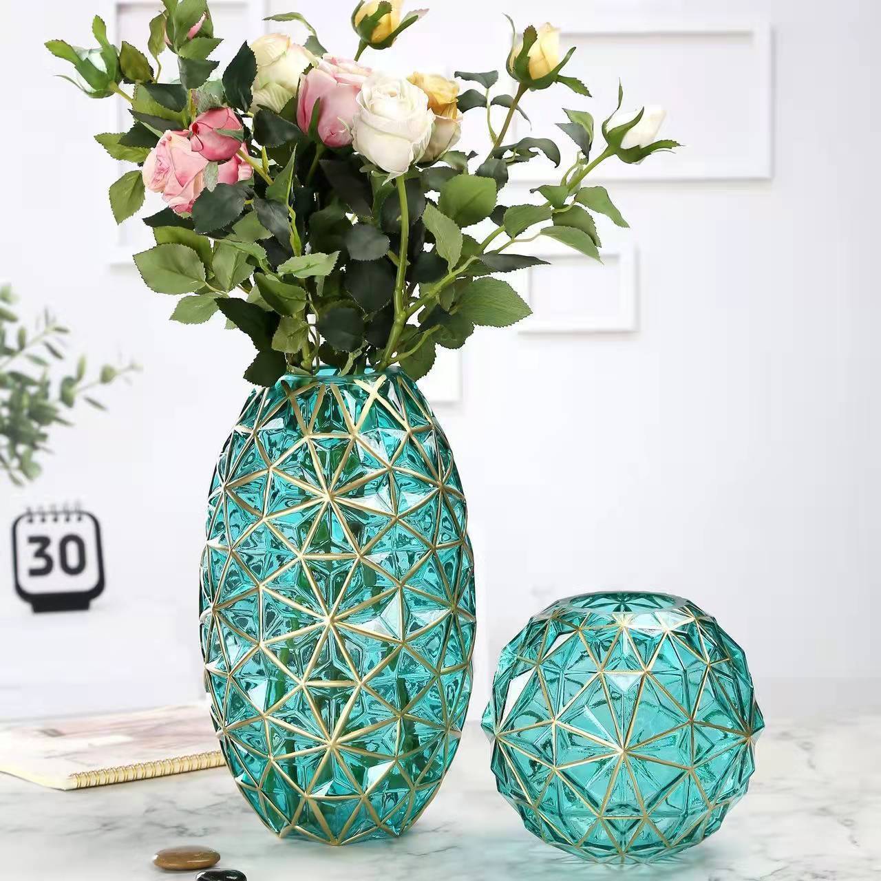 Nordic Glass Vase For Living Room