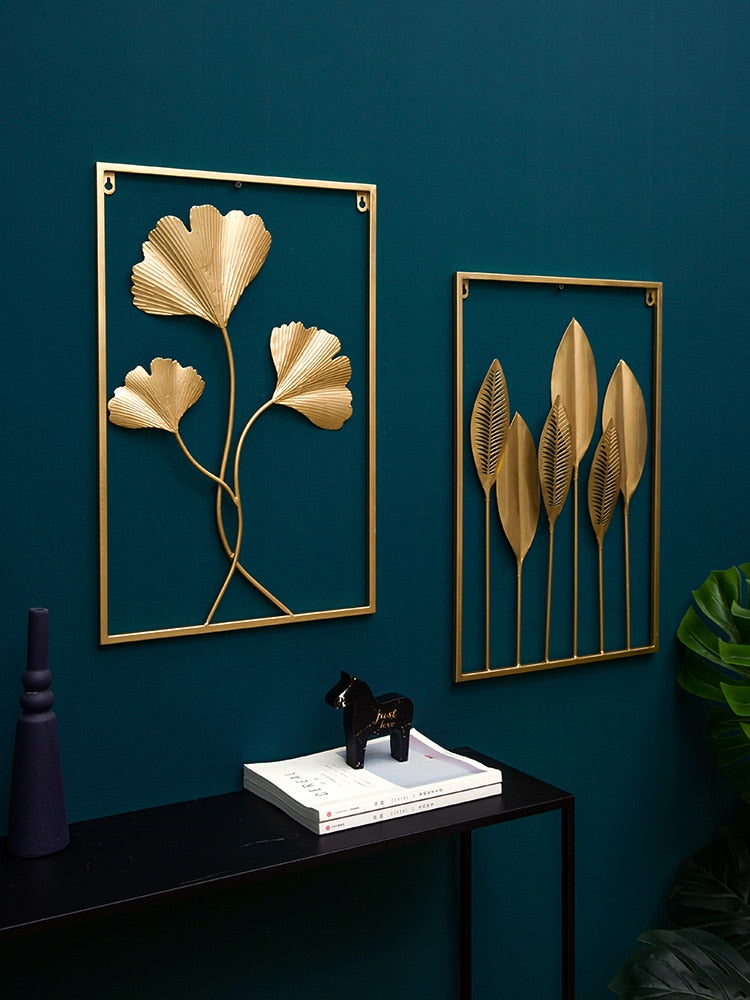 Nordic non-perforated metal wall decor