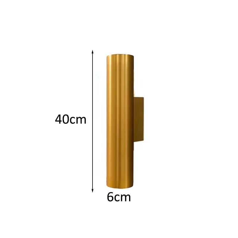 Single-tube cylindrical wall lamp