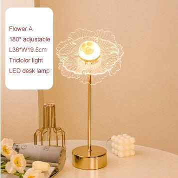 Gold Acrylic Butterfly LED Lamp