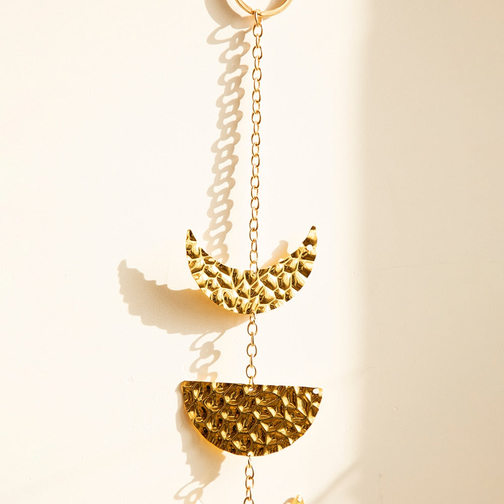 Wall Hanging Boho Metal Moon Garland