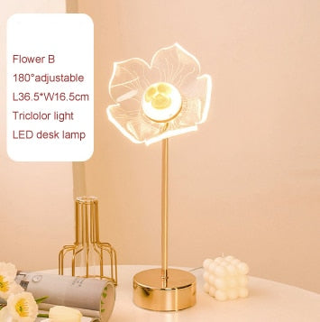 Gold Acrylic Butterfly LED Lamp