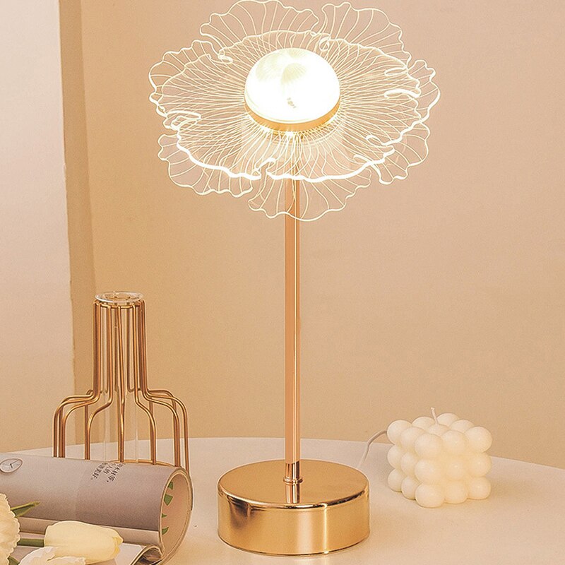 Gold Acrylic Butterfly LED Lamp