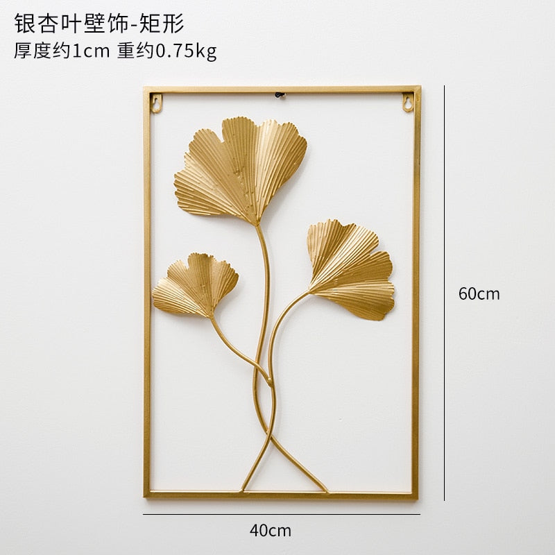Nordic non-perforated metal wall decor