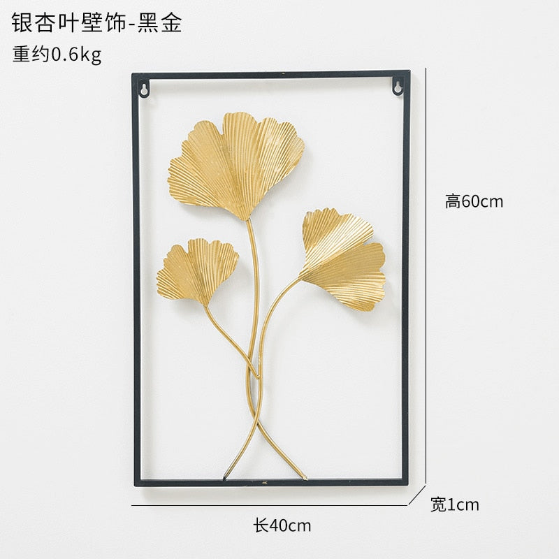 Nordic non-perforated metal wall decor
