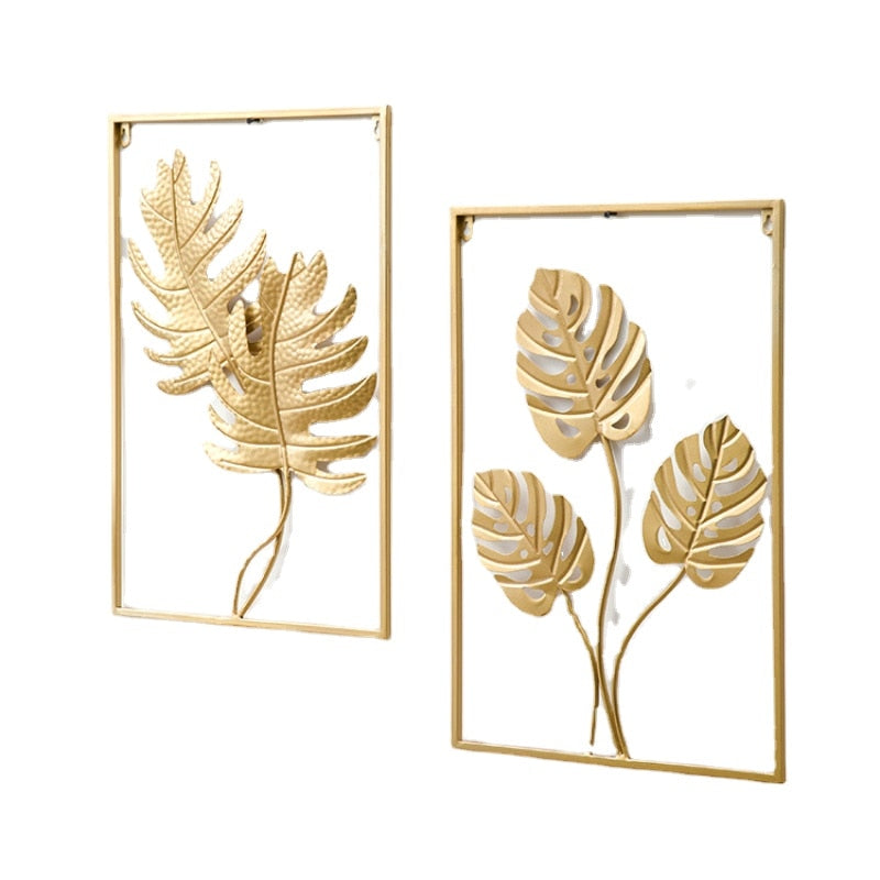 Nordic non-perforated metal wall decor
