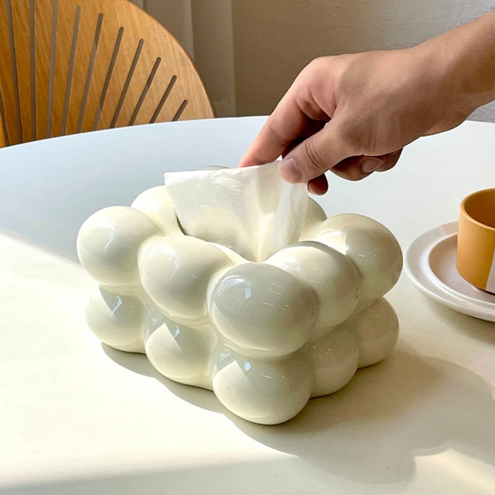 Marshmallow Ceramic Tissue Box