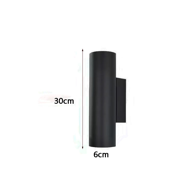 Single-tube cylindrical wall lamp