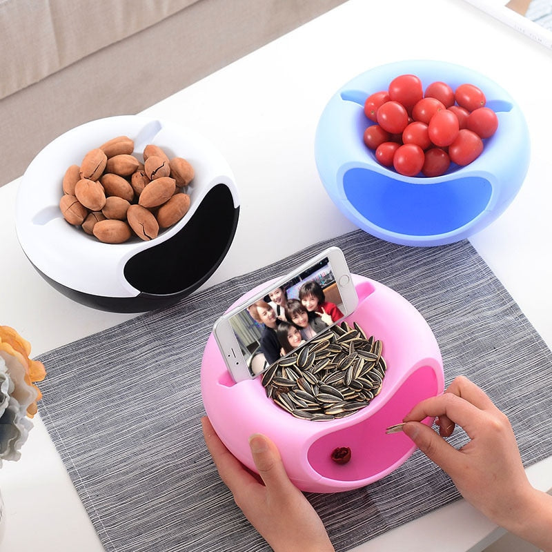 Double Layer Creative Snack Storage  Bowl