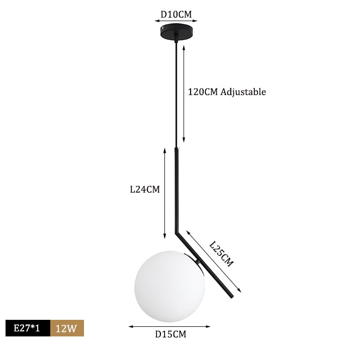 Nordic Glass Ball Pendant Lights