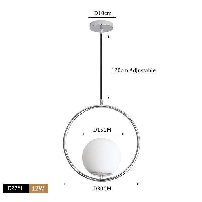 Nordic Glass Ball Pendant Lights