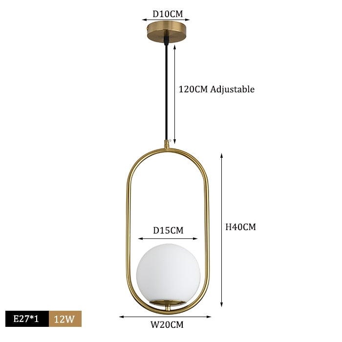 Nordic Glass Ball Pendant Lights
