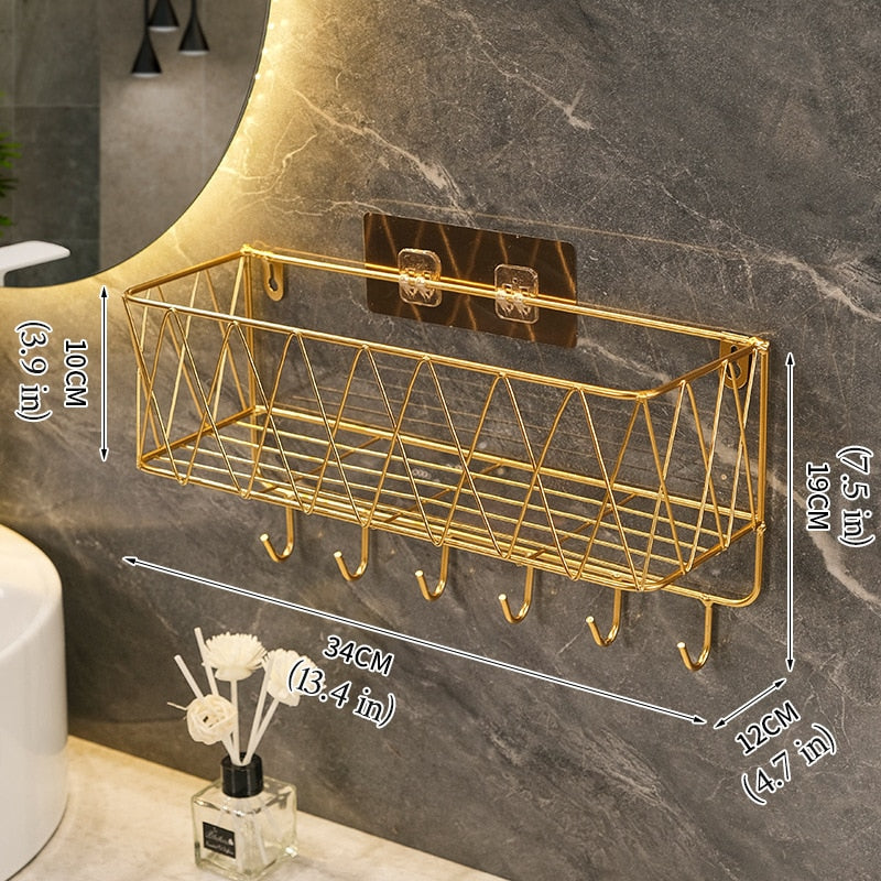 Luxury Gold Bathroom Shelf