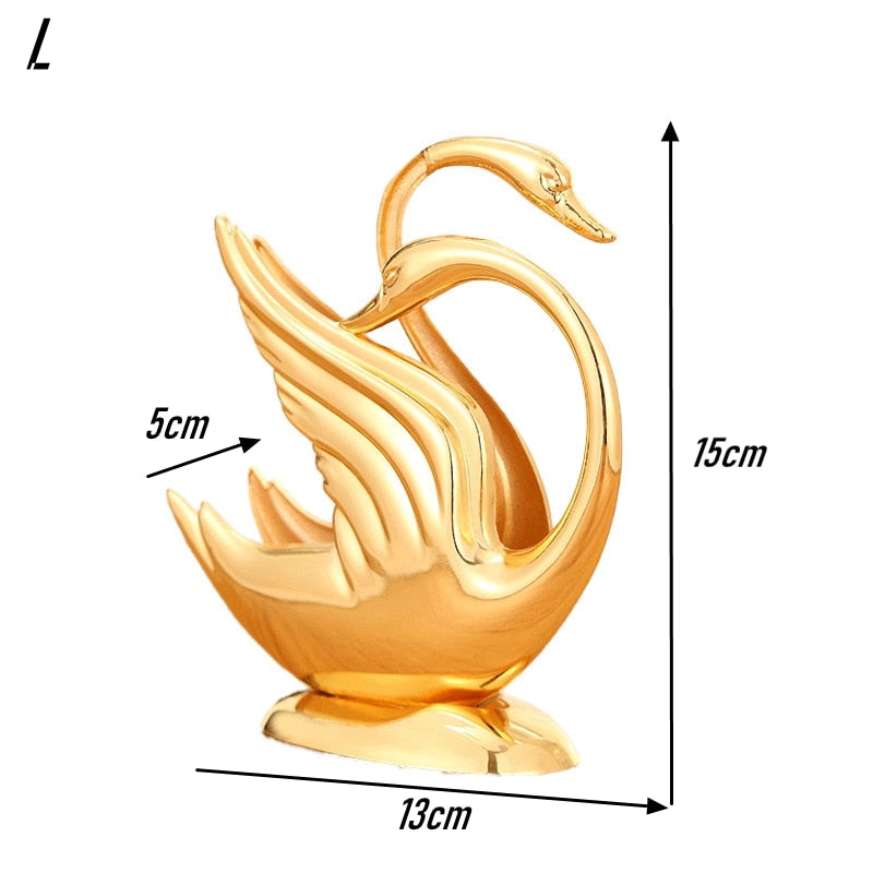 Creative Swan Design Golden Napkin Holder