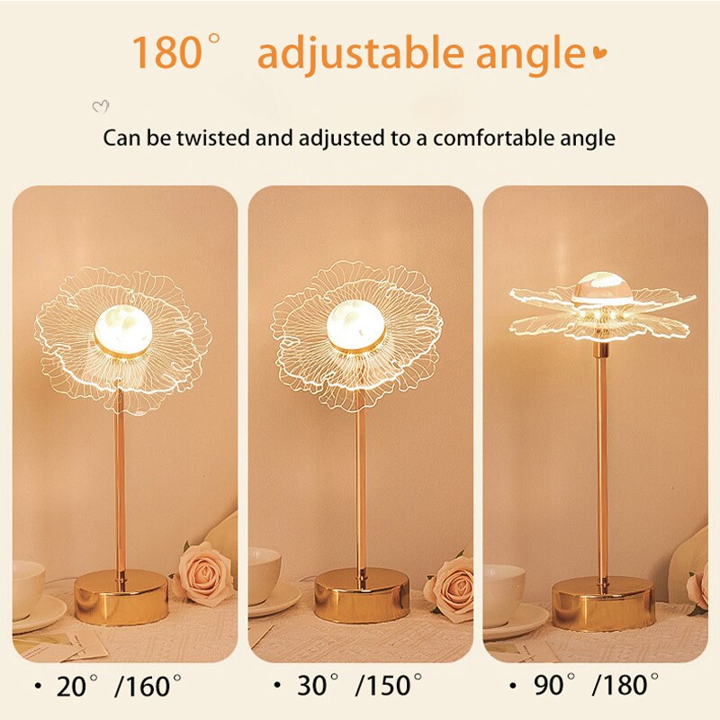 Gold Acrylic Butterfly LED Lamp