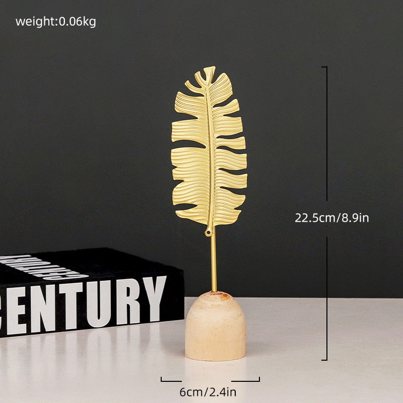 Modern Feather Wooden Decorations