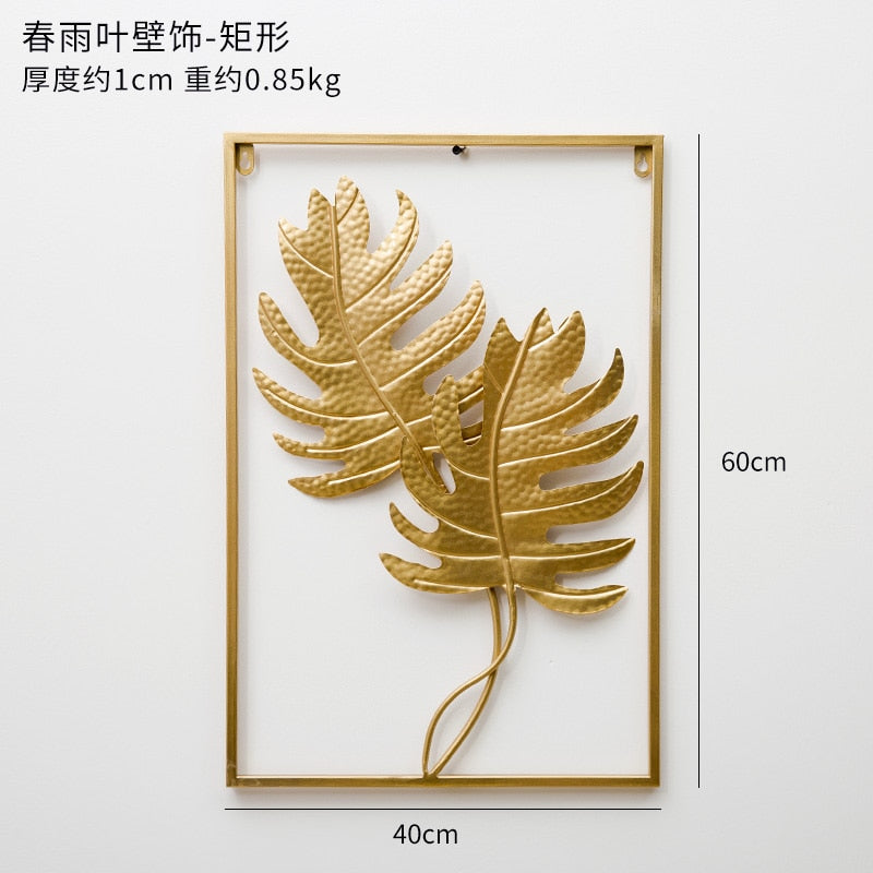 Nordic non-perforated metal wall decor