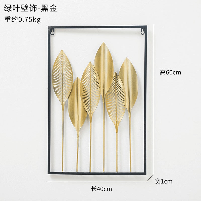 Nordic non-perforated metal wall decor