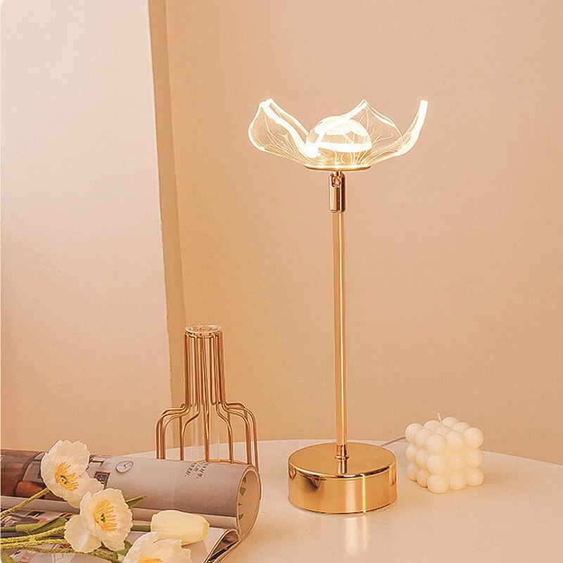 Gold Acrylic Butterfly LED Lamp