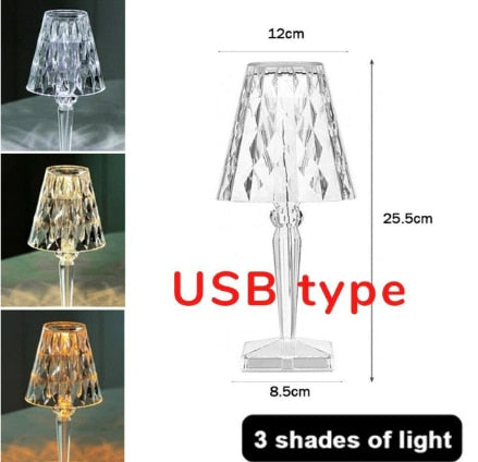 Gold Acrylic Butterfly LED Lamp