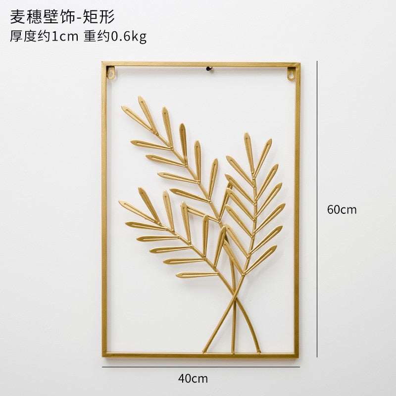 Nordic non-perforated metal wall decor