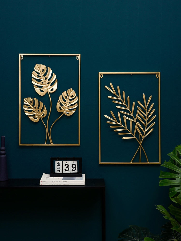 Nordic non-perforated metal wall decor