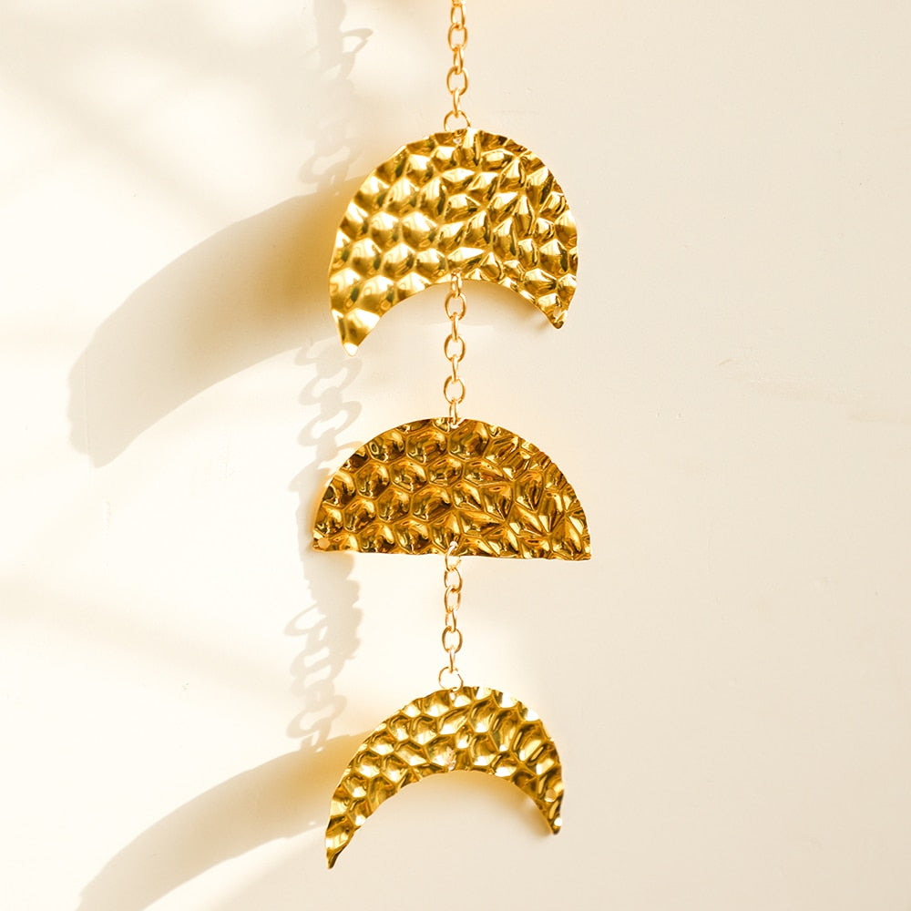 Wall Hanging Boho Metal Moon Garland