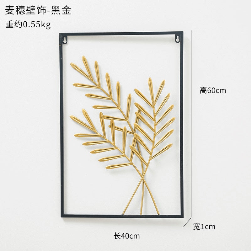 Nordic non-perforated metal wall decor