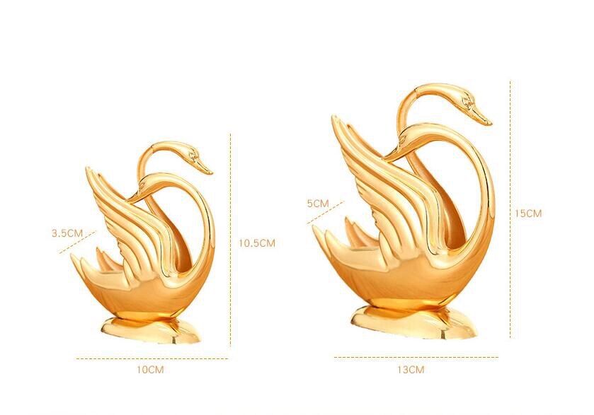 Creative Swan Design Golden Napkin Holder